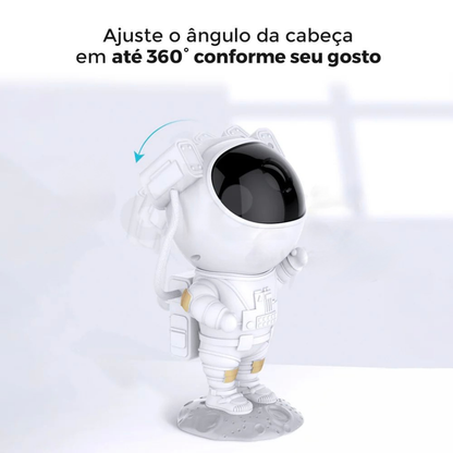 Luminária Astronauta  – Projetor de Céu Estrelado e Galáxia